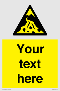 Custom Warning: Debris flow zone